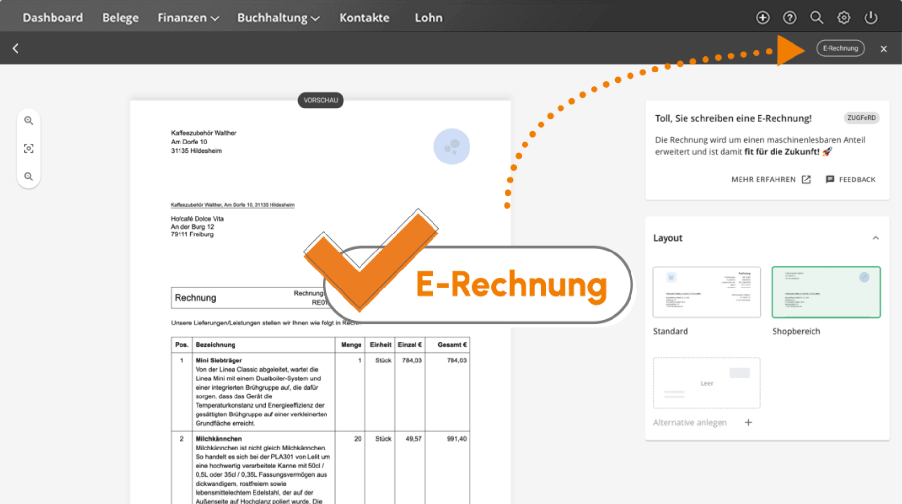 E-Rechnungen schreiben, empfangen & verarbeiten